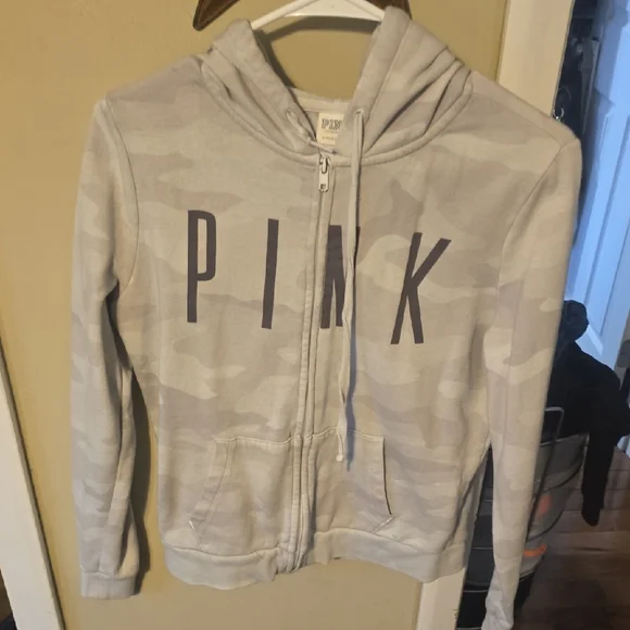 PINK Victoria's Secret Light Gray Hoodie - Picture 4 of 4